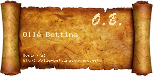 Ollé Bettina névjegykártya