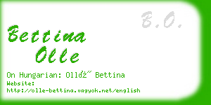 bettina olle business card